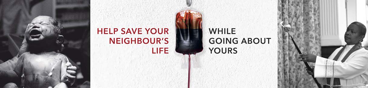 Help save your neighbour's life while going about yours - Church campaign graphic