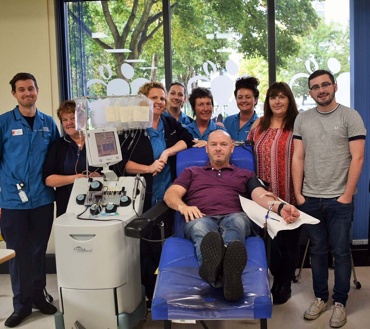 Gogglebox's Tom Malone donating platelets