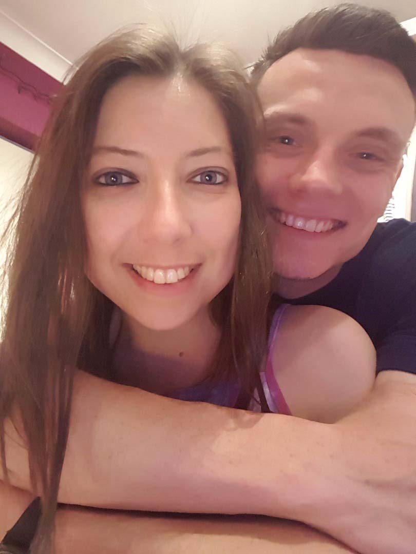 Jade Carr post-transplant with boyfriend Aaron