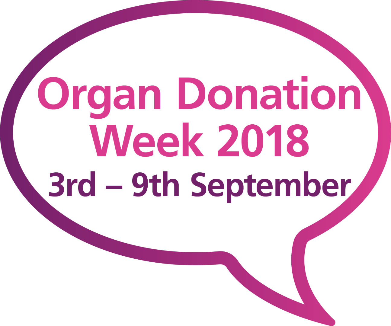Organ Donation Week speech bubble