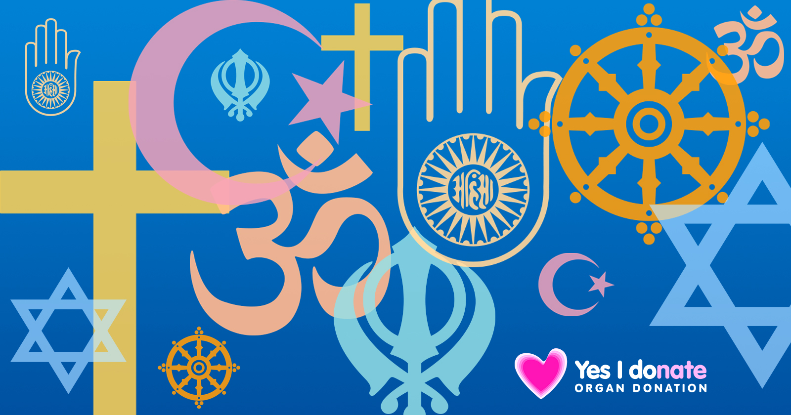 Religious symbols graphic