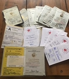 Brian's certificates he's received over the years