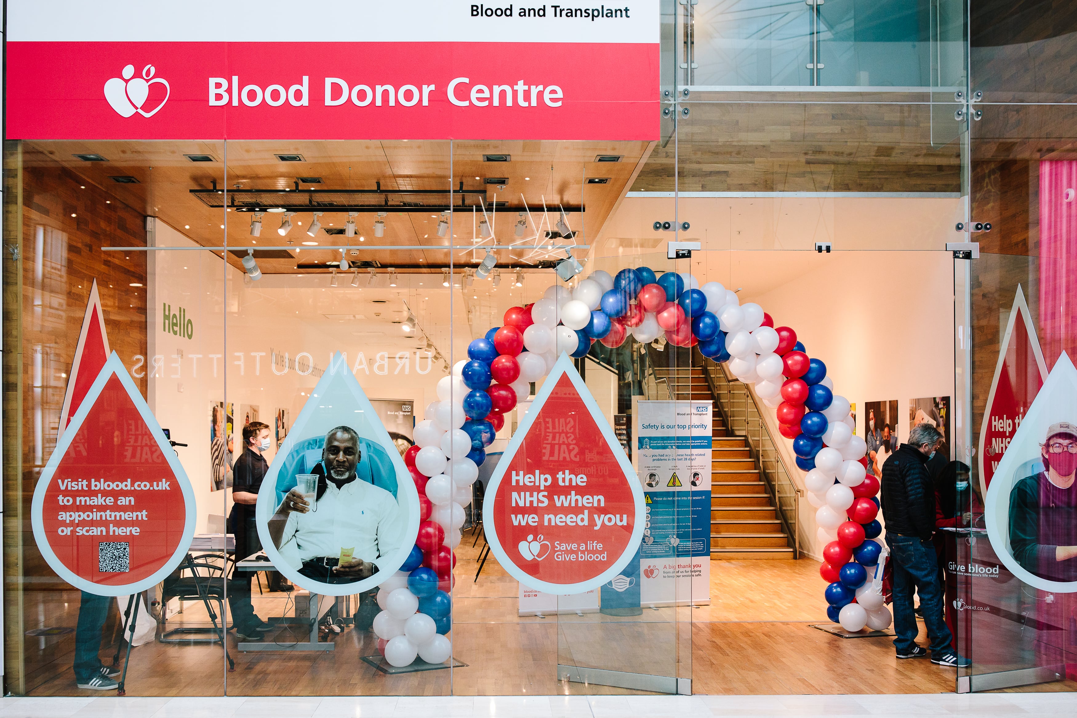 Westfield Shepherd's Bush Donor Centre entrance