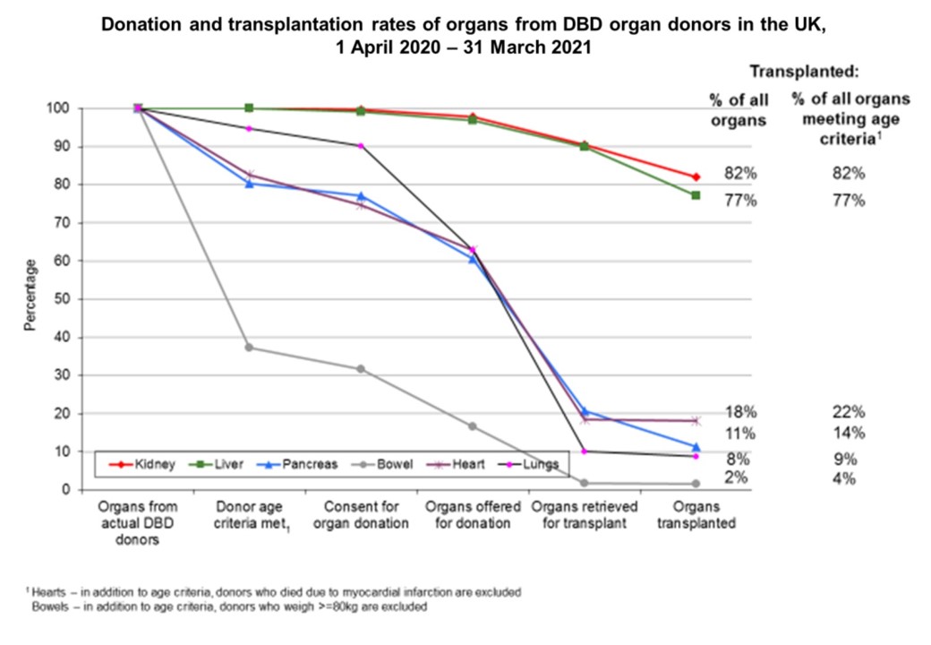 Donation and transplantation rates, from Transplant Activity Report 2020/21