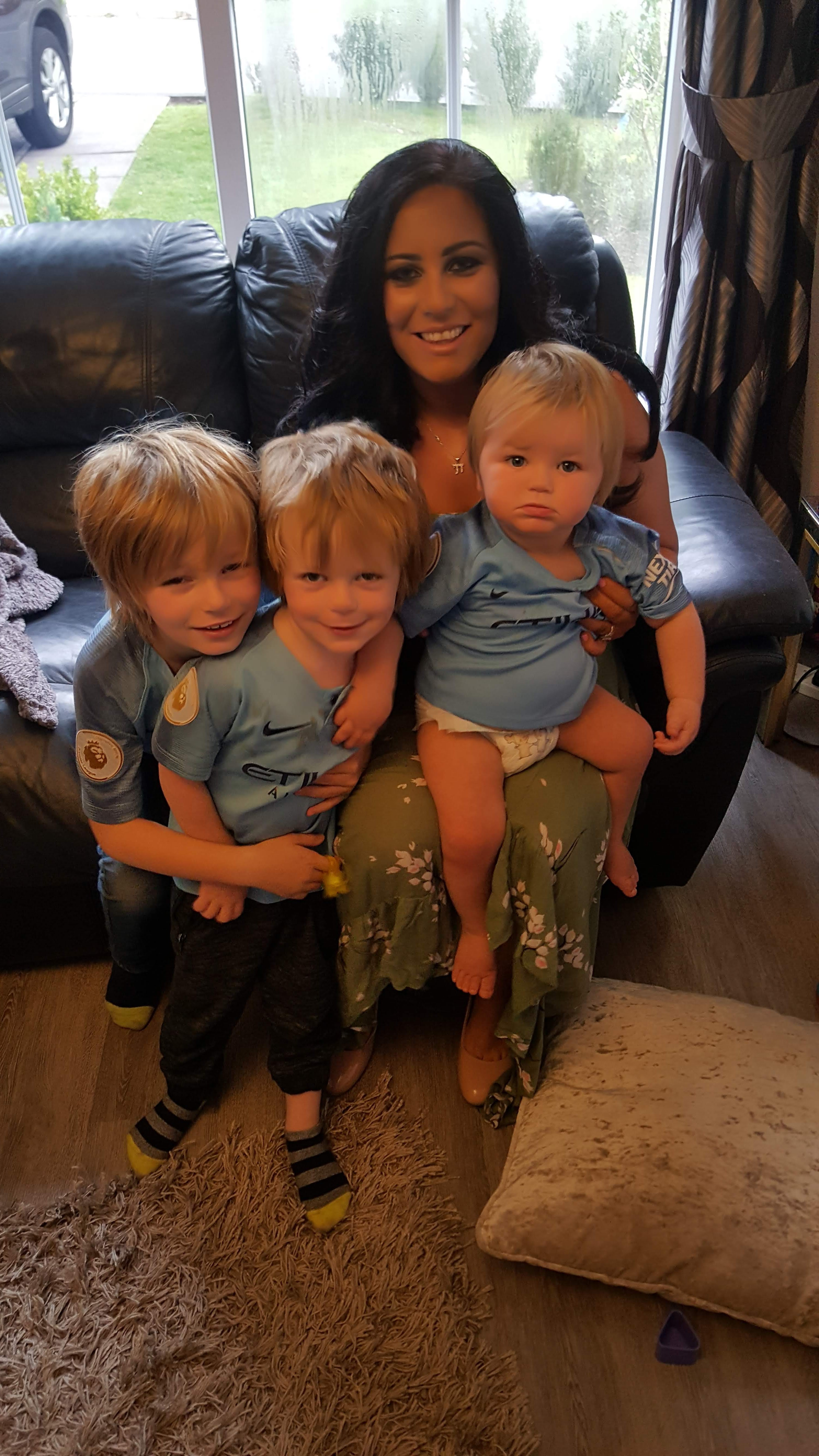 Danielle with her children