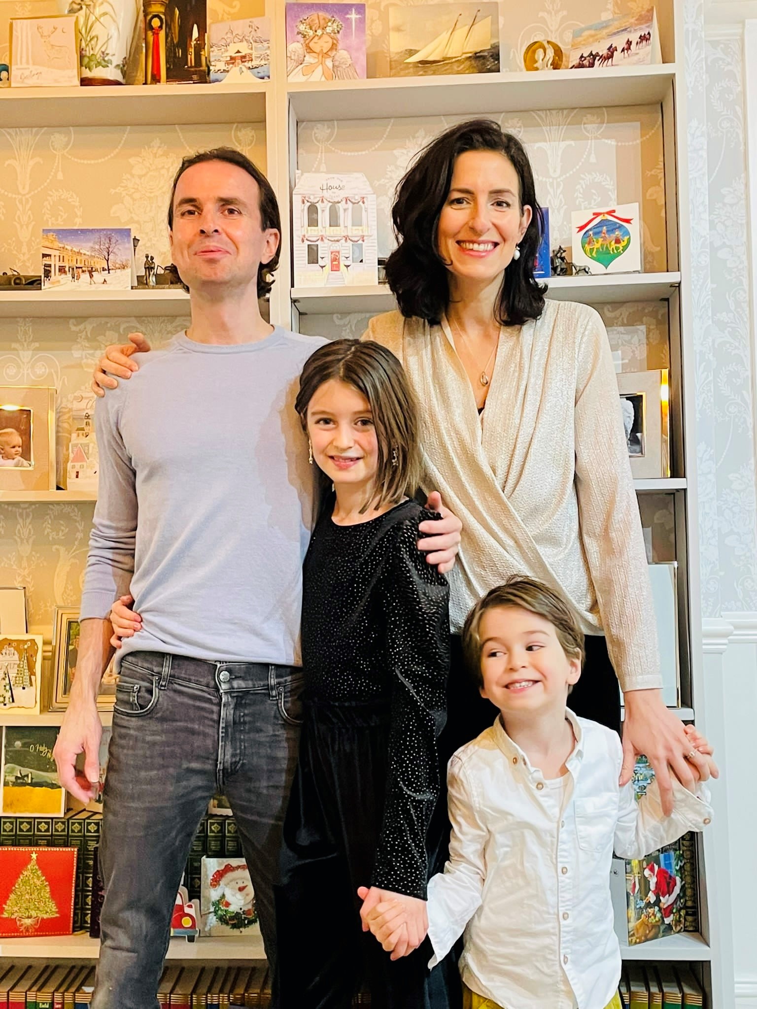 Bibi with her husband, daughter and son