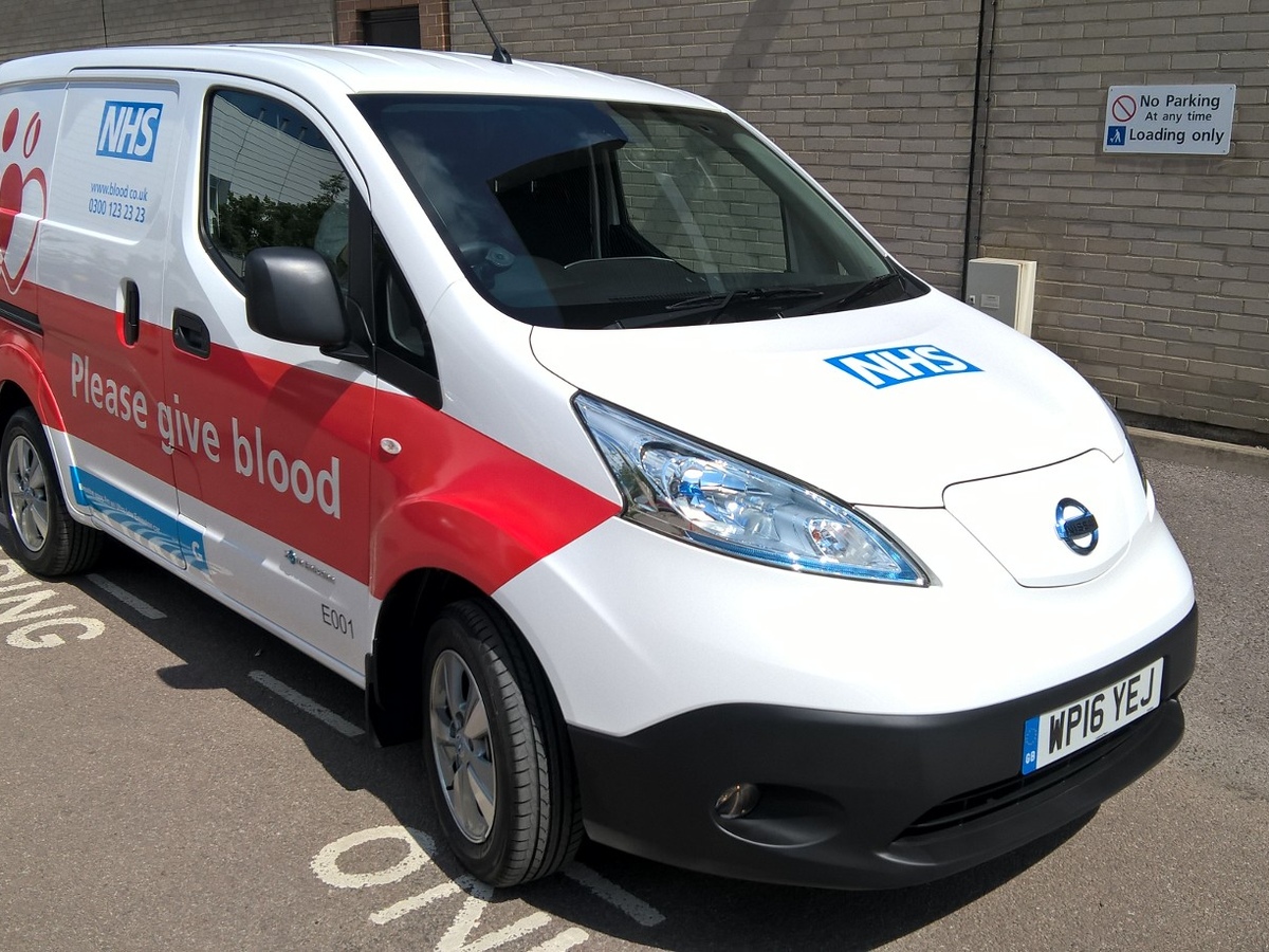 An NHS Blood and Transplant electric vehicle