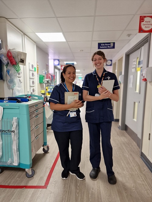 Specialist nurses in corridor