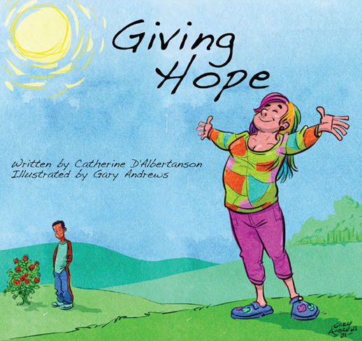 Cover illustration for Giving Hope, by Catherine D'Albertanson