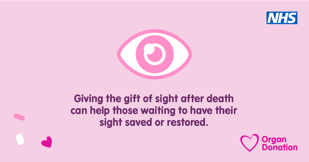 Giving the gift of sight Facebook graphic
