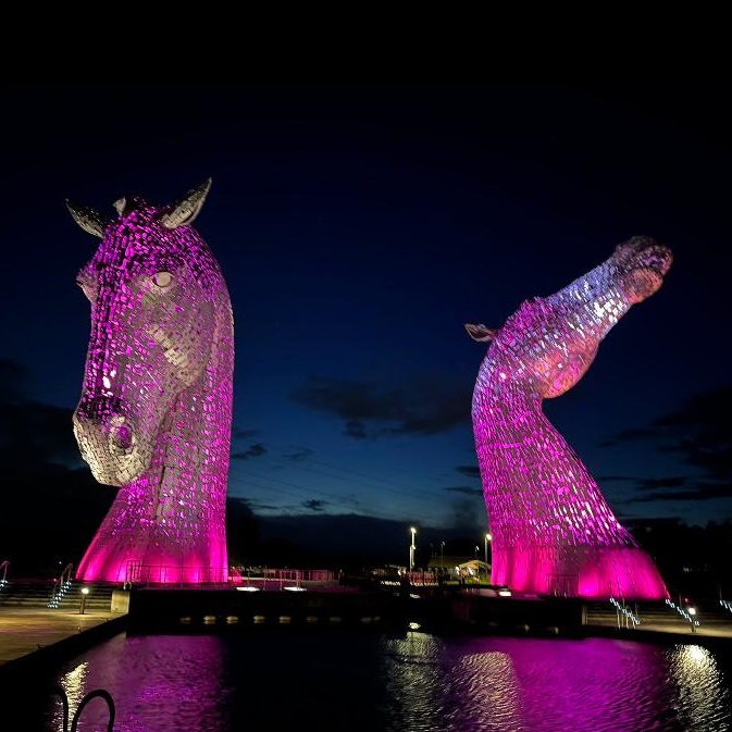 The Kelpies sculptures in Falkirk, Scotland