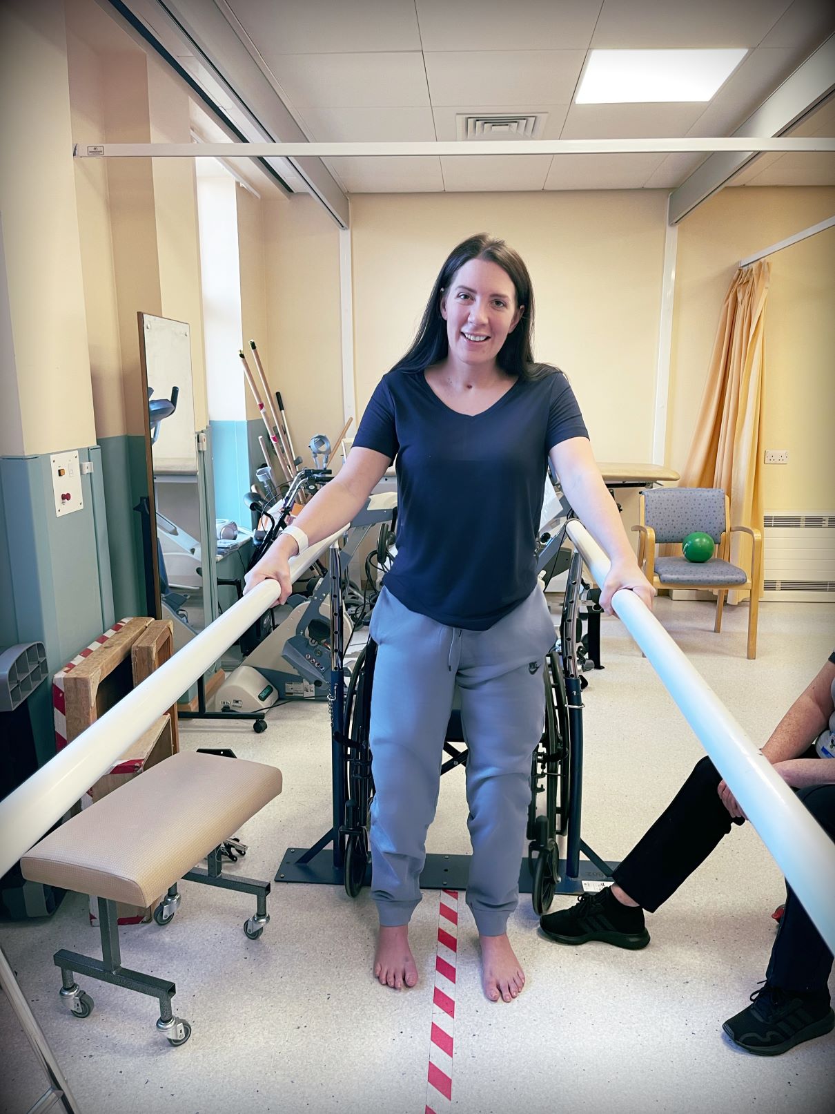 Emma Armstrong learning to walk again
