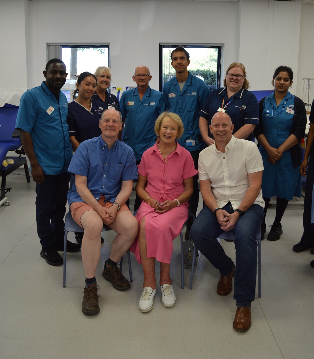 Carolyn with Martin Wilson, Martin Darwin and donation session staff