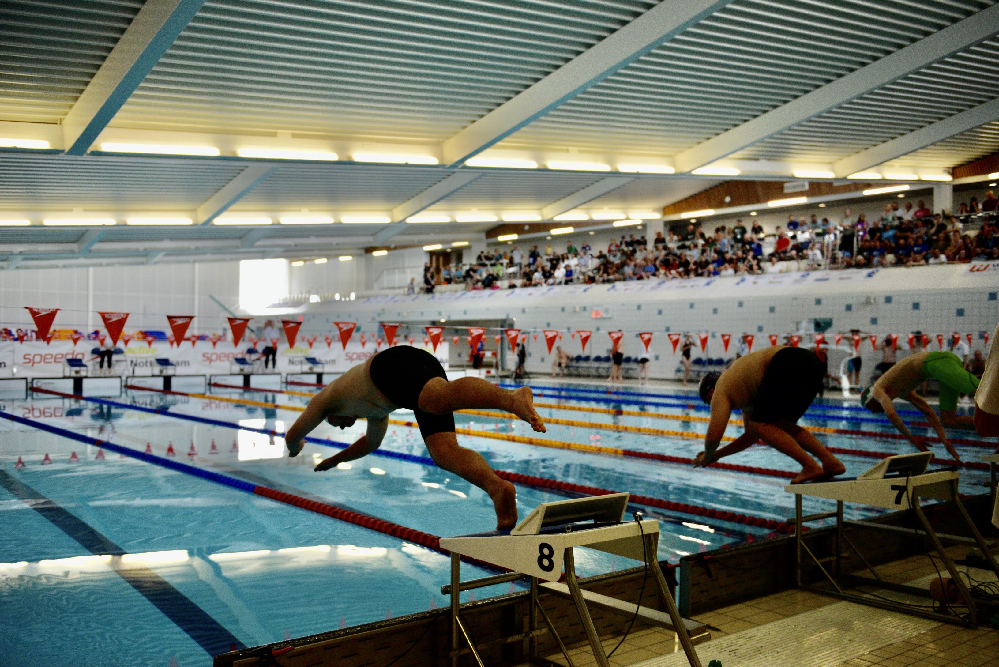 Swimmers competing at the British Transplant Games