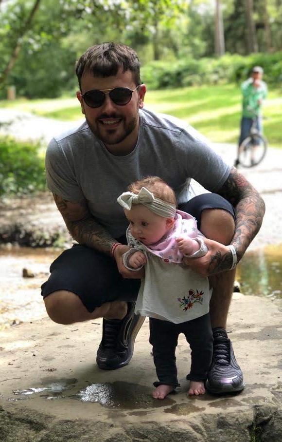 Josh with his daughter, Harper-Mae