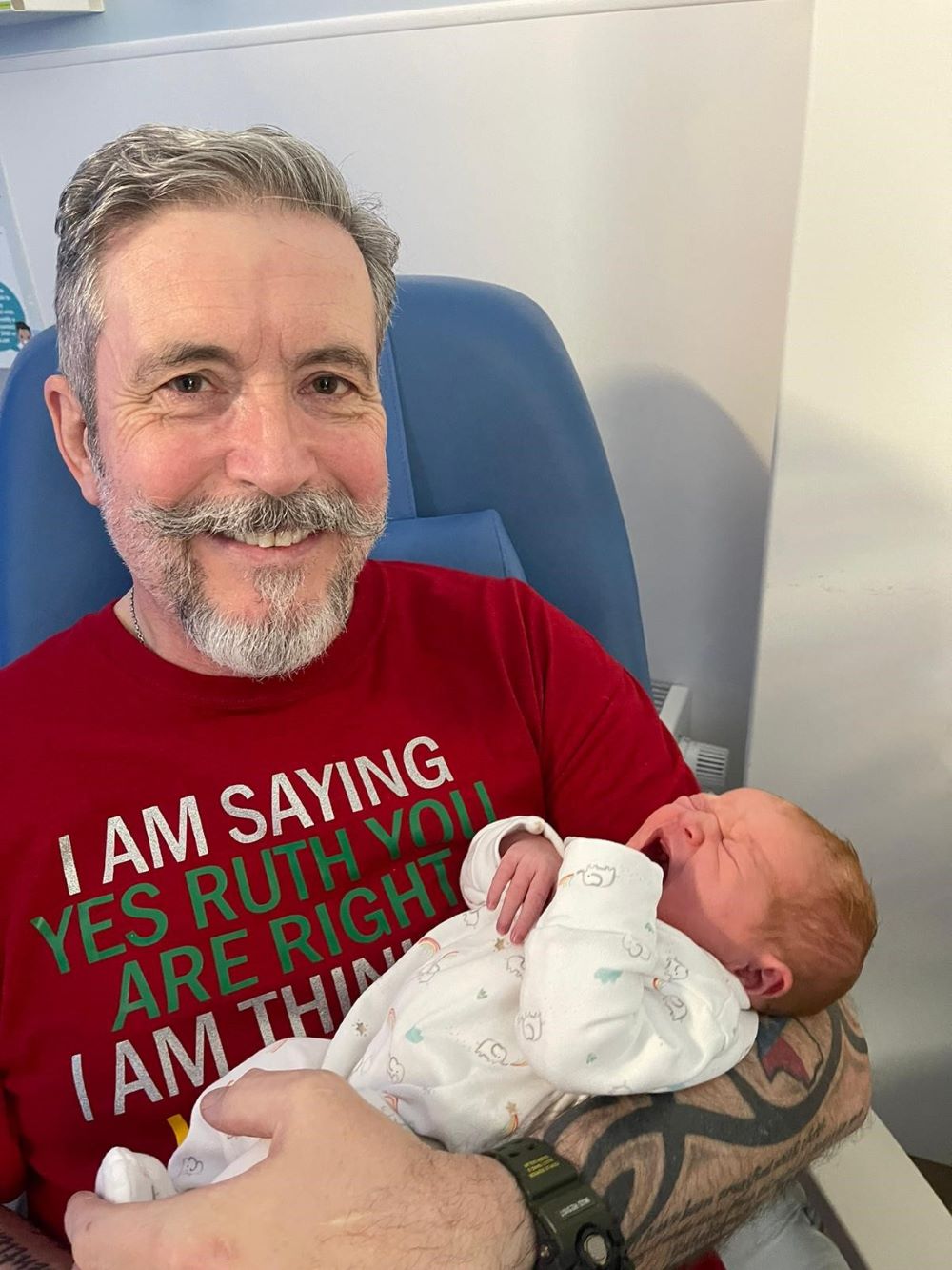 David with his granddaughter Abigail