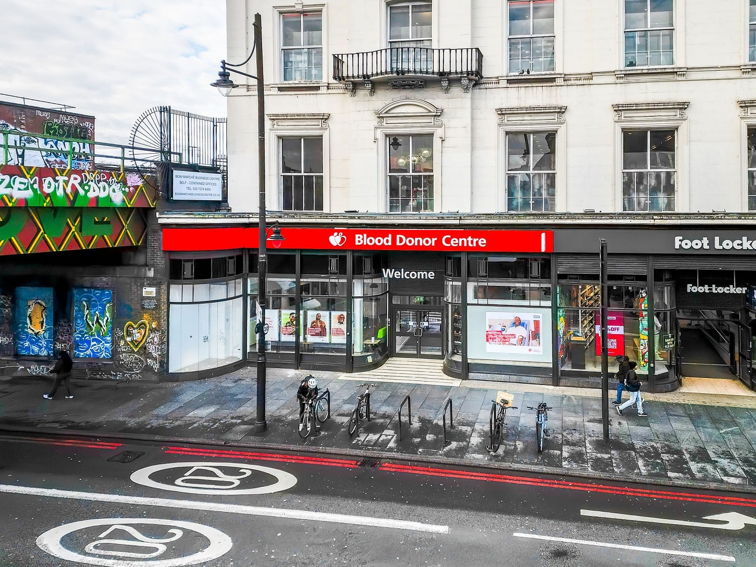 Entrance to Brixton Donor Centre