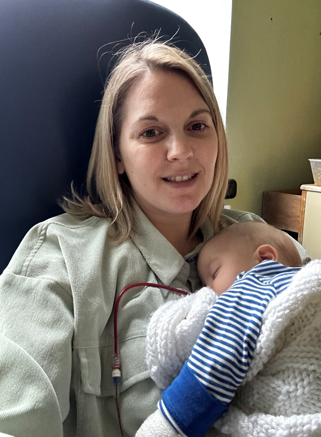 Woody with his mum, Polly