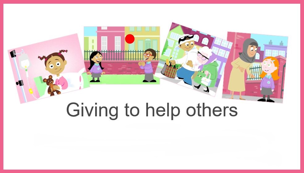 Giving to help others presentation image