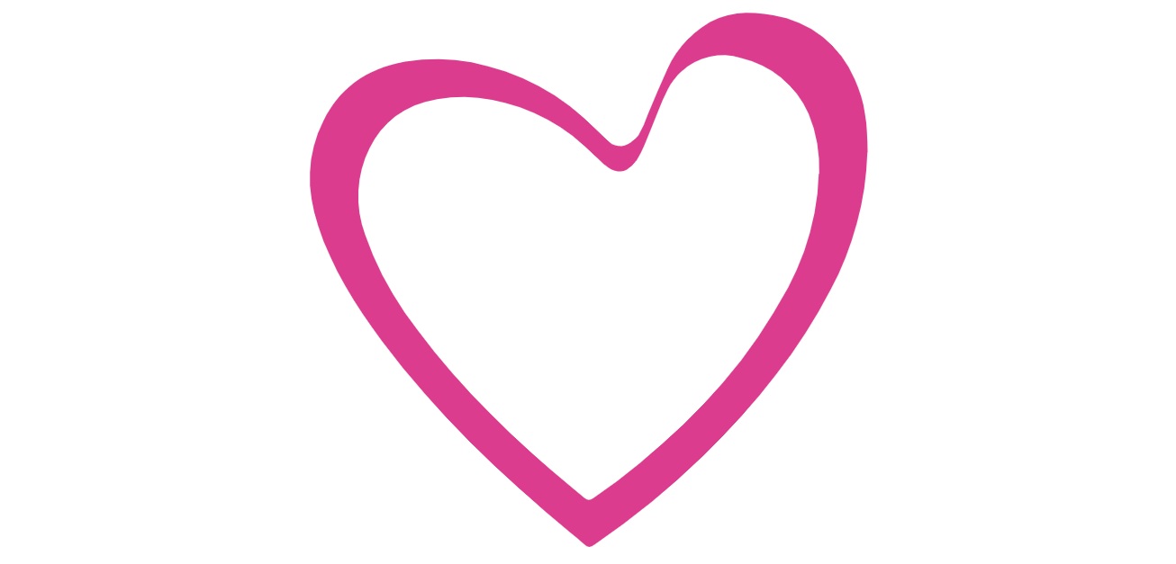A pink and white heart - the living donation variant of the NHS Organ Donation logo