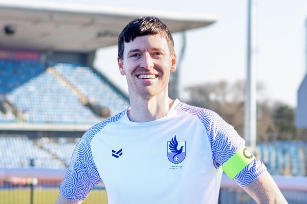 Rowan Caney in Birmingham Transplant FC kit