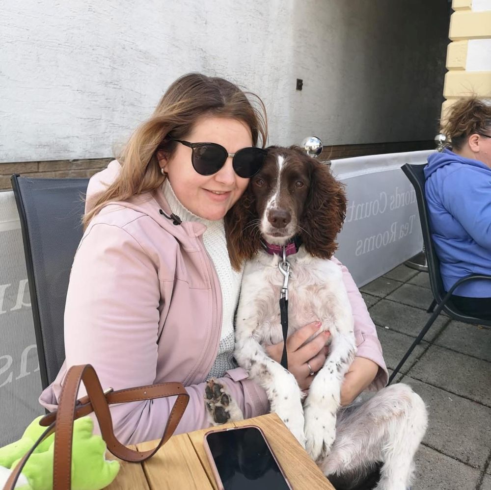 Ellyn with her pet dog