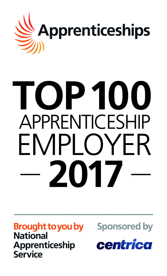 Top 100 Apprenticeship Employer 2017 Award logo